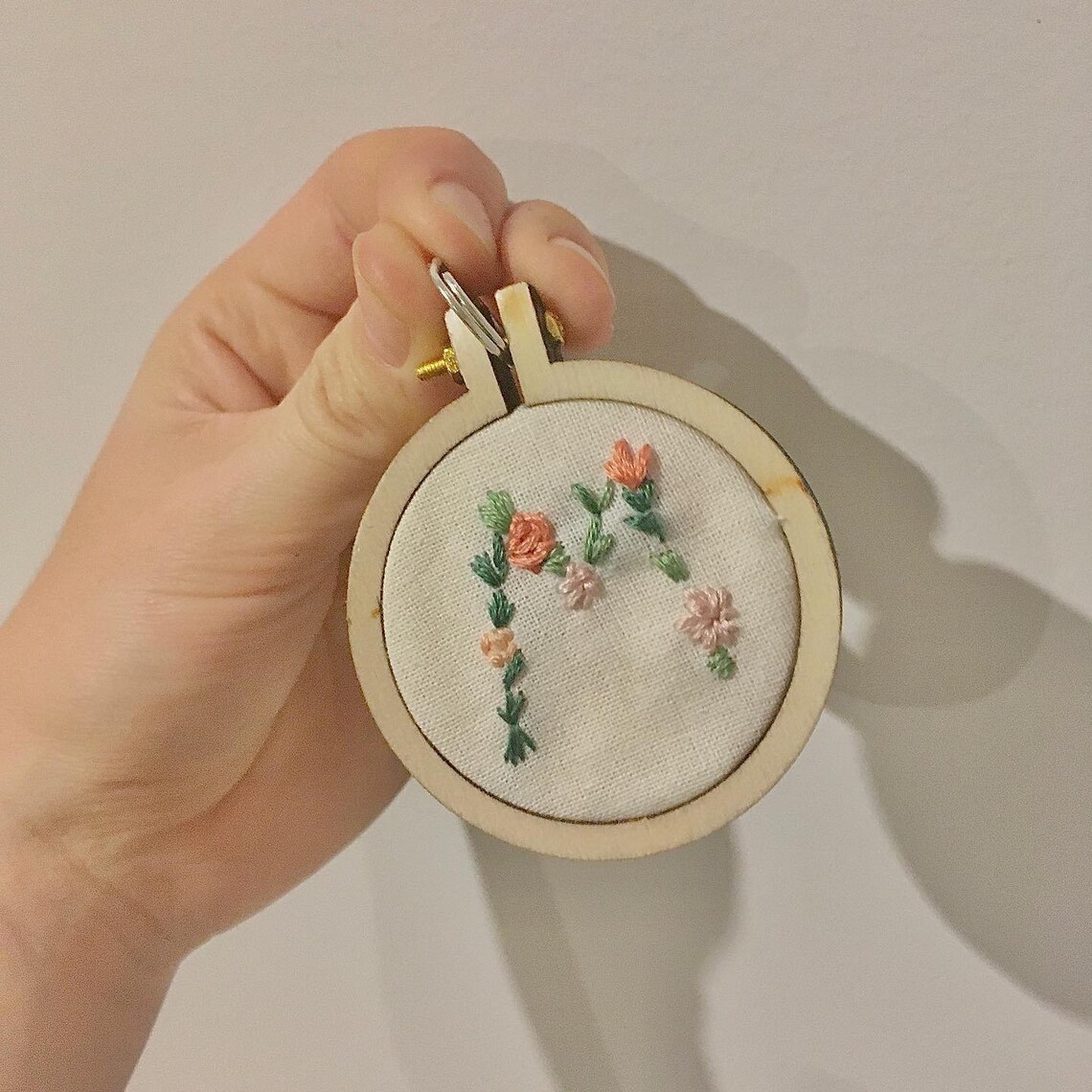 Embroidery Keyring Handmade keyring Personalised keyring Etsy