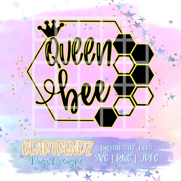 Queen Bee Svg, Bee Kind Svg, Geometric Square Svg, Beartrendz svg, Cricut Cut File, Digital Cut File, Be Kind Svg, Bee Svg, Bee Tumbler svg