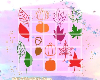 Fall Leaves with Offset svg, Autumn Leaves svg, hello fall svg, Fall Svg, Svg Cut Files, Svg cutting files, beartrendz svg, Instant Download
