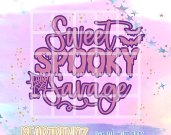Sweet and Spooky svg, Spooky Babe Svg, Boo Svg, Stacked Svg, Silhouette Cut Files, Beartrendz, Instant Download, Halloween Svg, Witch Svg