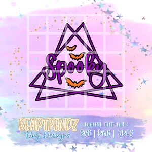 Spooky Svg, Spider web svg Cricut Cutting files, Silhouette Cut Files, Beartrendz, Instant Download, Halloween Svg, Witch Svg