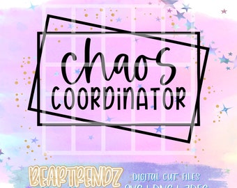 Chaos Coordinator svg, Geometric Svg, , Beartrendz svg, snack dealer svg, meltdown manager svg