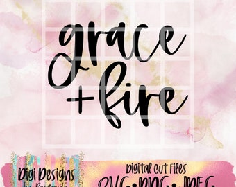 Grace SVG, Grace and Grit Svg, Amazing Grace,jpeg png Files for Cutting Machines, Cameo Svg, Cricut Svg, Die Cuts, Cutting File, Svg Quotes,