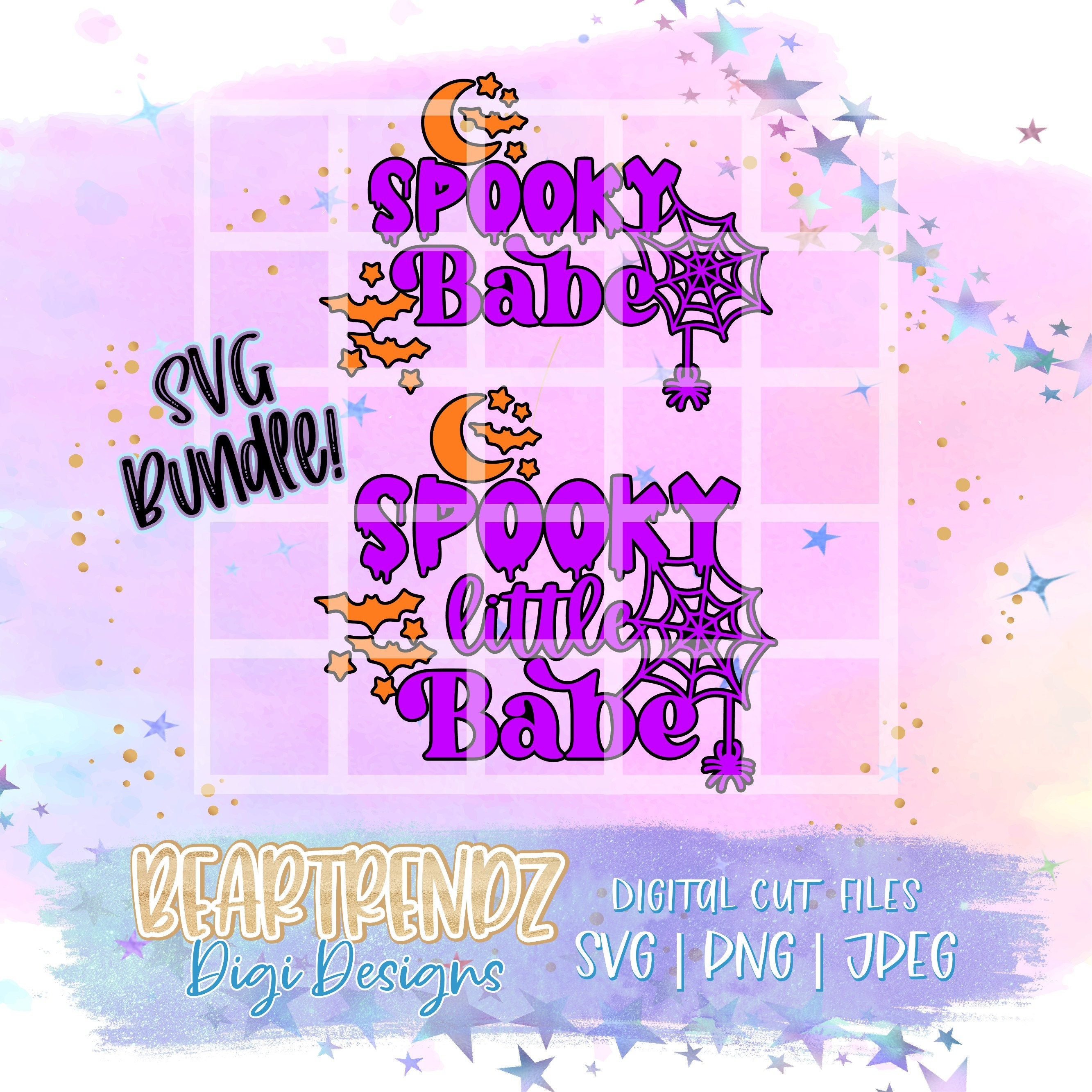 Spooky Babe Svg Offset Svg Stacked Svg Spooky Little Babe - Etsy