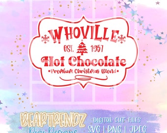 Polo Norte Cacao Caliente Svg, Navidad Svg, Whoville svg, Taza de cacao caliente svg, Beartrendz, Prefiero estar en whoville, Taza de Navidad SVG