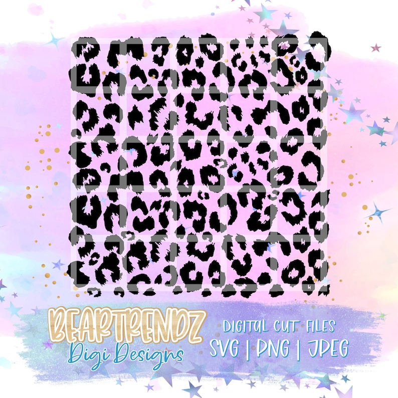 Fuzzy Leopard Print Svg, SVG PNG JPEG, Cricut Cut Files, Beartrendz Svg, Digital Download, Svg Vector 