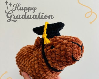 Crochet Capybara Graduation Gifts, Handmade Graduation Gifts, Class of 2024 Graduation Gifts, College Grads Gifts, Senior 2024 Gift