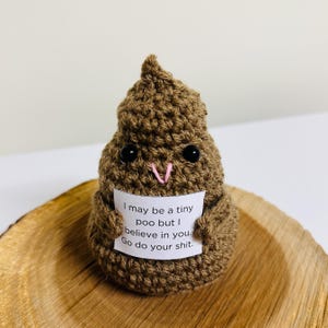Crochet Positive Poo, Crochet Emotional Support Poo, Emotional Support Gift Funny Positive Poo, Crochet Emoji Poo, Christmas Elephant Gift