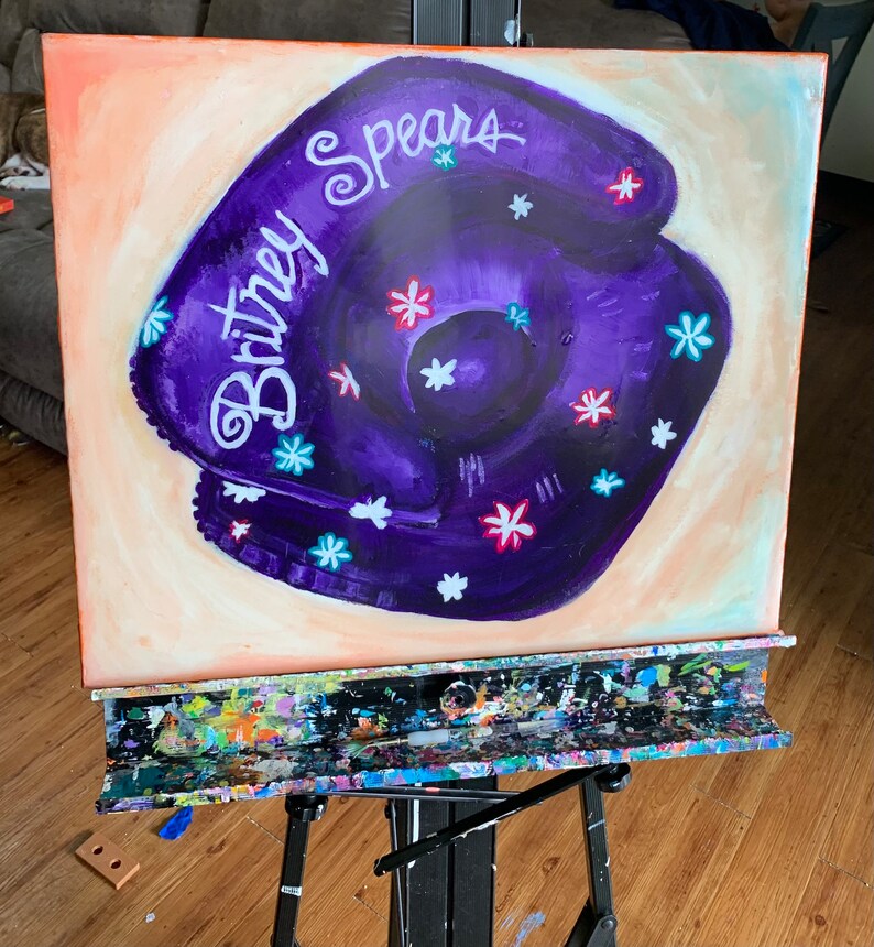 Britney Spears Inflatable Chair Painting 90s and 2000s image 5