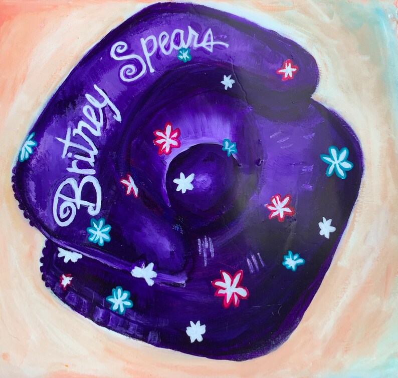 Britney Spears Inflatable Chair Painting 90s and 2000s image 4