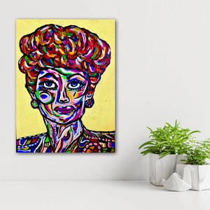 Lucille Ball Art Painting I Love Lucy Original on Canvas Pop Art Abstract Art Portrait