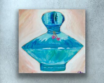 Britney Spears Curious Perfume painting  90s 2000s nostalgia throwback