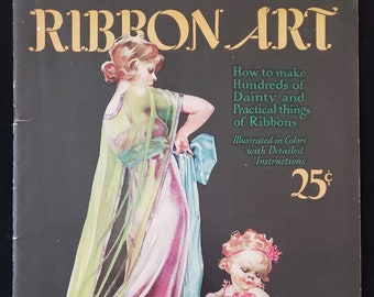 Antique Original Spring 1923 Ribbon Art Vol 1 No 1 Published by Ribbon Art Publishing NY, NY