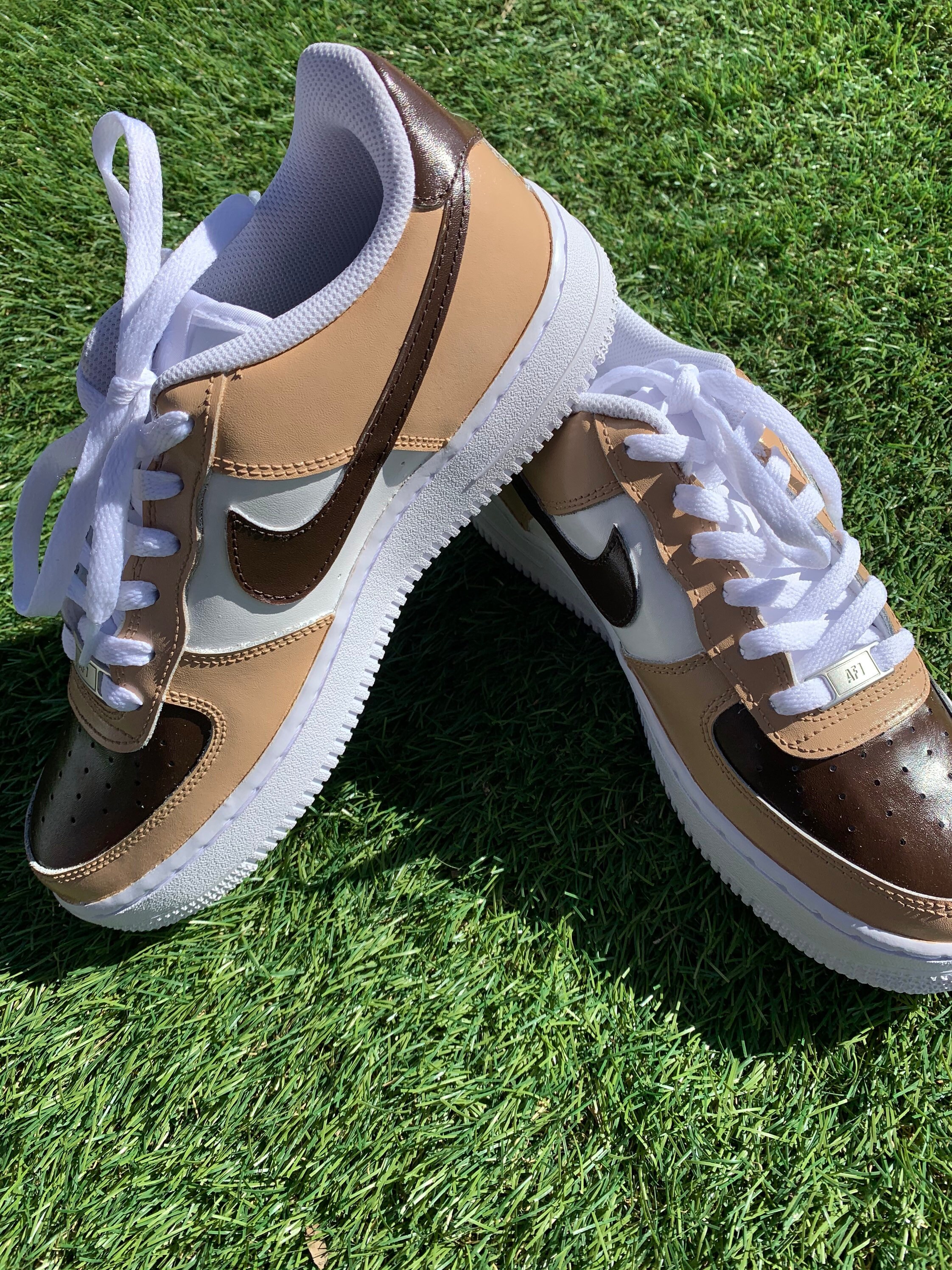 custom nike air force 1 brown