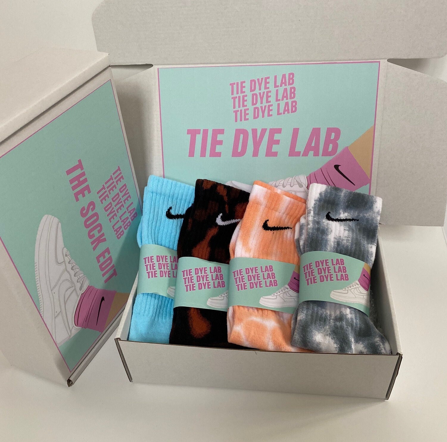 Nike Tie Dye Sock Box Men's 4 PAIRS 