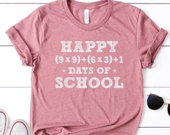 Math Teacher Shirt, Math Formula 100 Days Of School Shirt, 100 Days of School, Teacher Shirt, Back to School Shirt,Math Teacher Appreciation