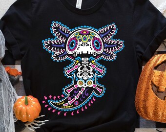 Halloween - Axolotl - Mexikanisches Stil T-Shirt