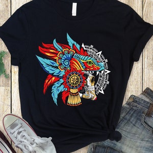 Quetzalcoatl Skull Warrior - Mexican Style - Unisex T-Shirt