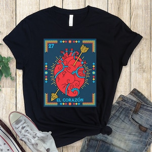 El Corazon - Loteria Mexicana (Mexican Lottery ) - Unisex T-Shirt