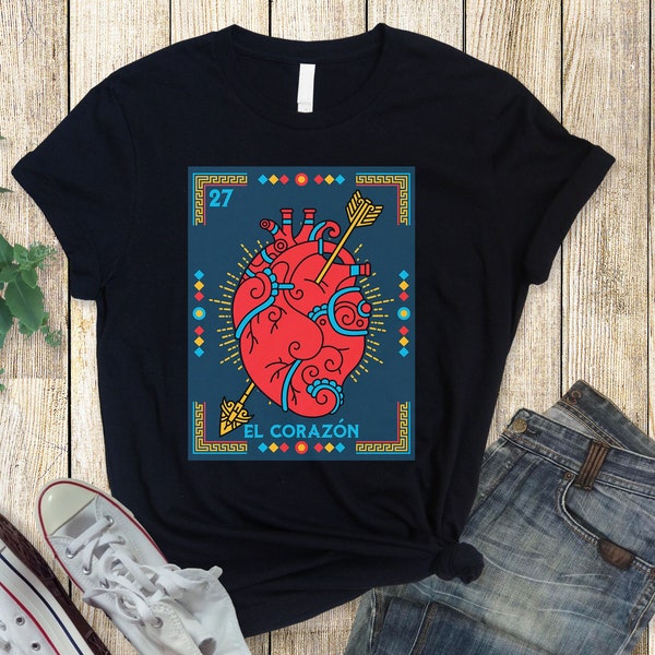 El Corazon - Loteria Mexicana (Mexican Lottery ) - Unisex T-Shirt