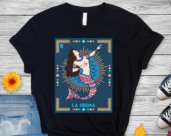La Sirena - Loteria Mexicana (Mexican Lottery ) - Unisex T-Shirt