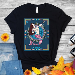 La Sirena - Loteria Mexicana (Mexican Lottery ) - Unisex T-Shirt