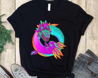 Axolotl und Quetzalcoatl Ying Yang - Unisex T-Shirt