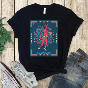 El Diablito - The Devil  - Loteria Mexicana - Bella Canvas Unisex T-Shirt