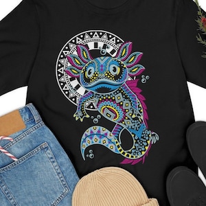 Axolotl - Art Mexicain - Bella Canvas T-Shirt