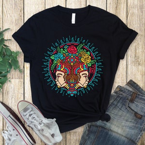 Sternzeichen Zwilling - Mayan Style T-Shirt - Schwarz