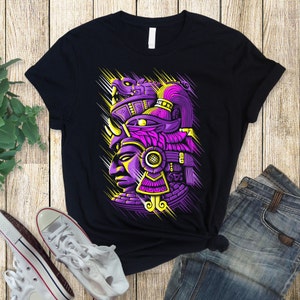 Cabeza Maya -Camiseta Unisex Negra