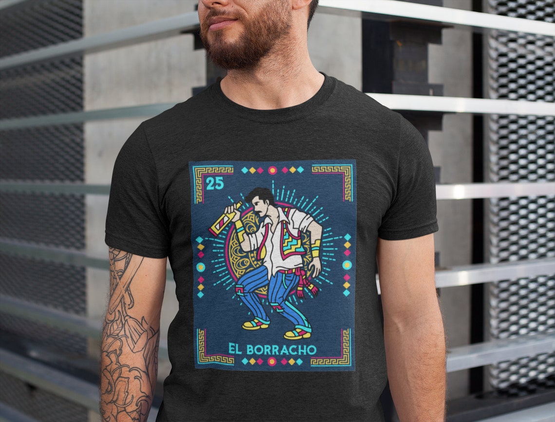 El Borracho Loteria Mexicana Bella Canvas Unisex T-shirt - Etsy