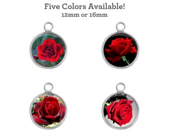 Silver Tone Flower Charm No.140-12247 