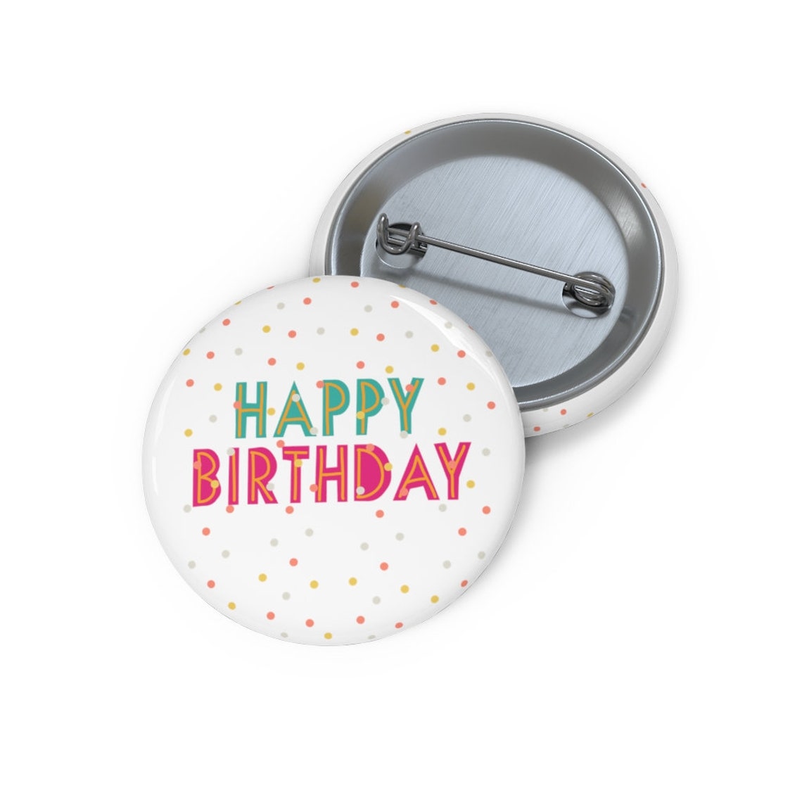 Happy Birthday Pin Buttons Etsy