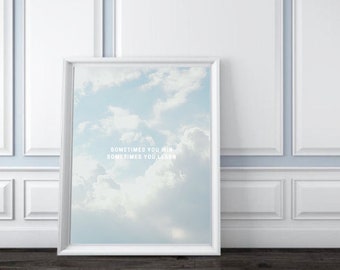 Blue Quote Wall Art, Printable