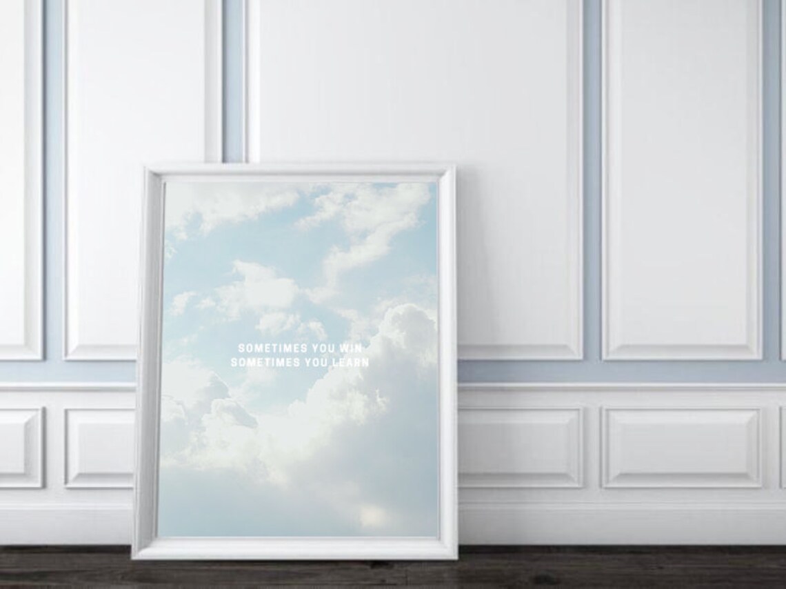 Blue Quote Wall Art Printable - Etsy