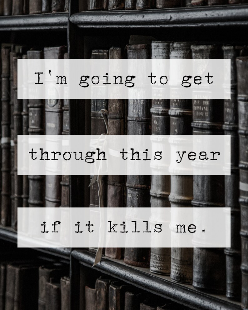 Bookshelf Quote Wall Art Print, Printable Etsy