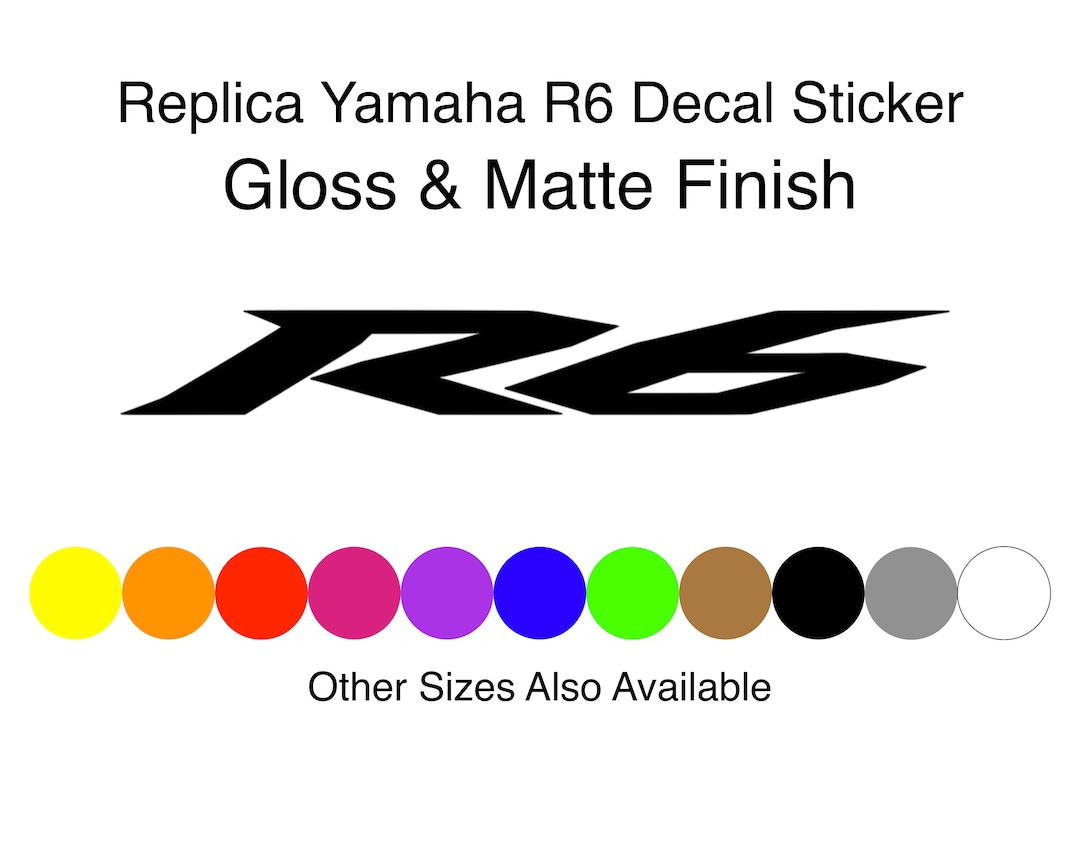 Pegatinas Reflectantes Para Llantas Yamaha YZF R6 - Vinilo PVC - Juego Completo Para 2 Ruedas