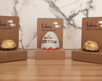 Cadeau d'invité DIY Rocher/Ü-Coque-oeuf - cadeau d'invité parfait pour les mariages, les célébrations, les anniversaires (d'enfants), les baptêmes, les communions, les confirmations