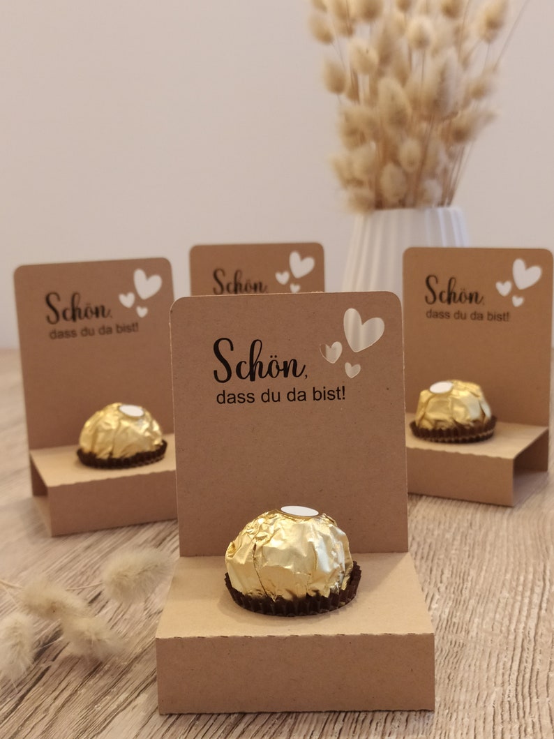 DIY Gastgeschenk Rocher Halterung Halter f. Rocher perfektes Hochzeitsgeschenk f. eure Hochzeitsgäste, Abendgäste, Gäste auf Hochzeit Bild 7