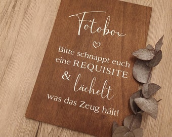 Holzschild "Fotobox Bestlove" für eure Hochzeit - Schild aus Holz für eure Feier passend zu jeder Fotobox - Ein echter Hingucker!