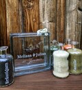 Sand ceremony set with glass frame, bottle and sand - can be selected individually - initiation into marriage, perfect for children - wedding ceremony product logo