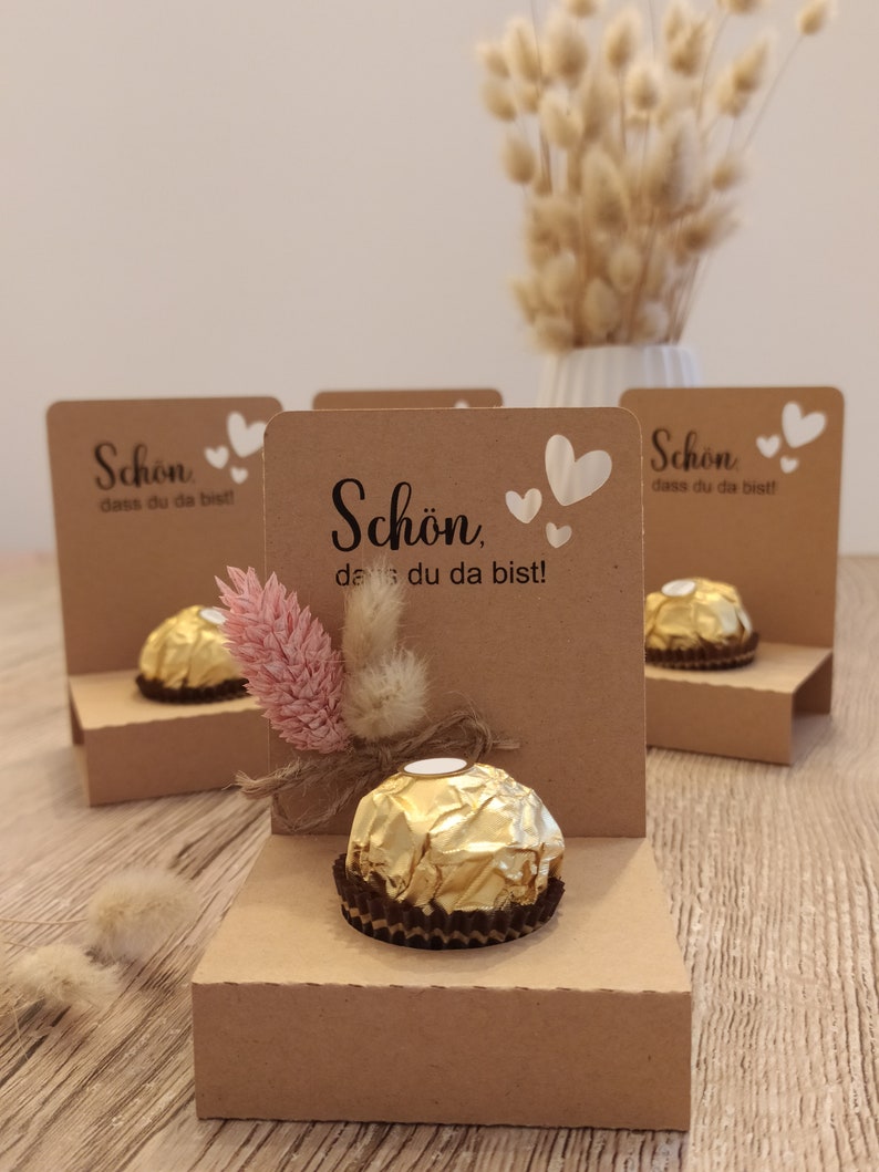 DIY Gastgeschenk Rocher/Ü-Ei Halterung perfektes Gastgeschenk für Hochzeiten, Feiern, KinderGeburtstage, Taufen, Kommunion Konfirmation Bild 3