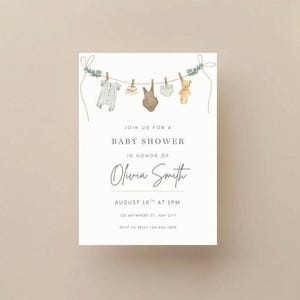 Neutral Baby Shower Invite | Simple Baby Shower Invite | Gender Neutral Template | Minimal Baby Shower Invite | Modern Baby Shower Invite