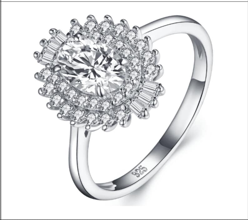 Gemstone High Quality Cubic Zirconia Stone Bridal Rings Handmade Ring Promise Engagement Ring Flower O 925 Sterling Silver Rings