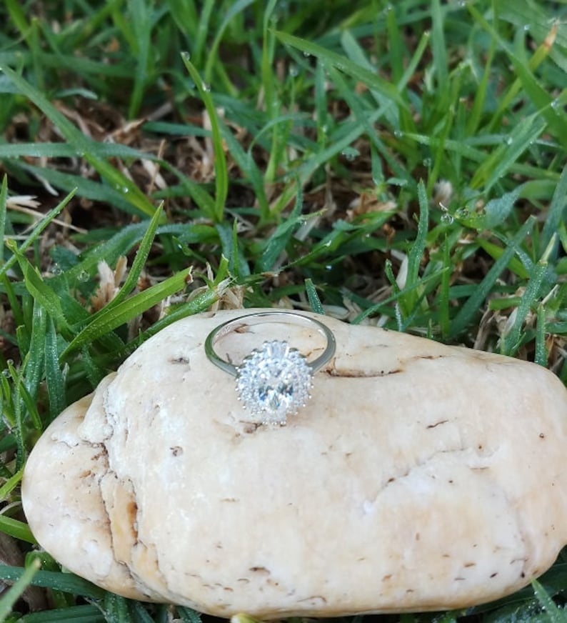 Gemstone High Quality Cubic Zirconia Stone Bridal Rings Handmade Ring Promise Engagement Ring Flower O 925 Sterling Silver Rings