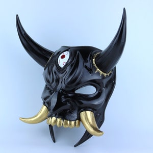 Japanese Oni Mask With Horn