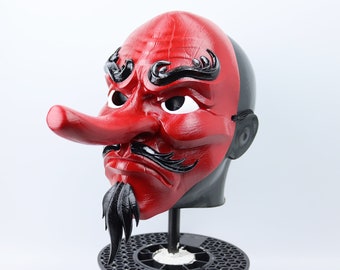 古代の天狗の面、日本の伝統的な着用＆デコ用マスク |古代の天狗の面