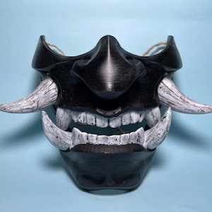 Hannya Japanese Oni Mask - Black