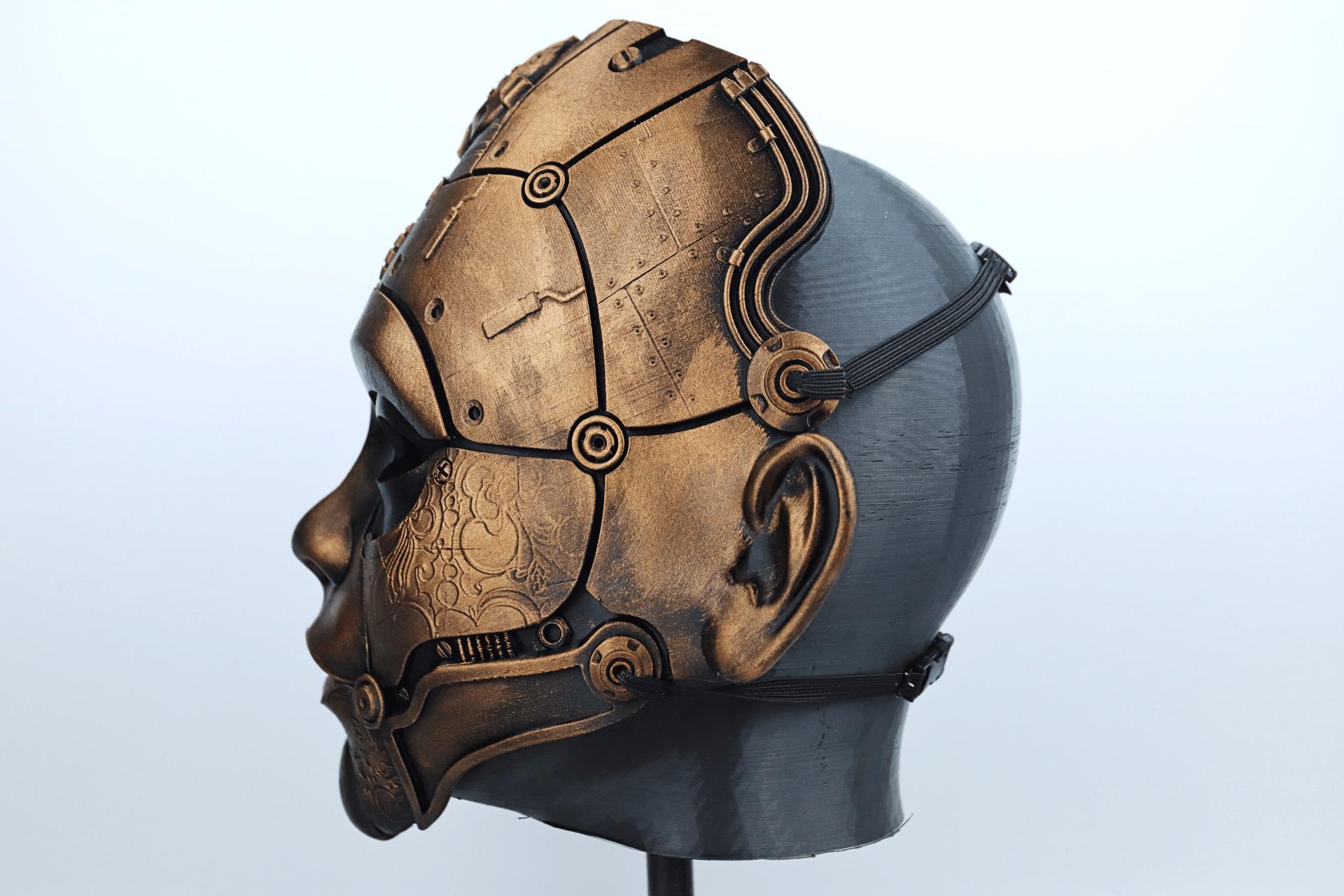 Cyborg Masker Cyborg Humanoid Android Maske - Bronze - Etsy.de
